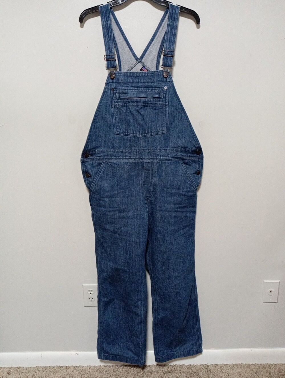 Patagonia Women's Overalls Size M Dark Wash Worn Wear Steel Forge Made in USA